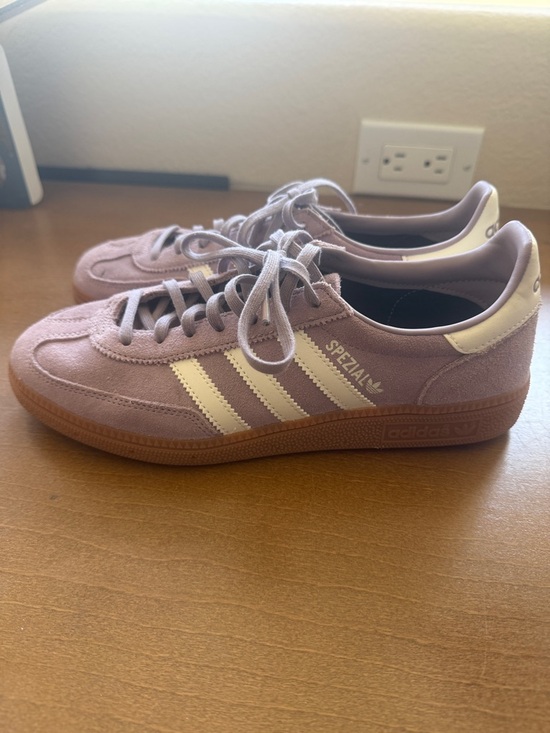 adidas Shoes - adidas Spezial Suede Sneakers - Mauve with Cream Stripes